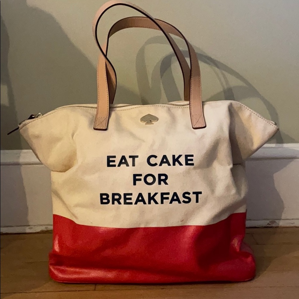 Kate Spade "Eat Cake for Breakfast" tote
